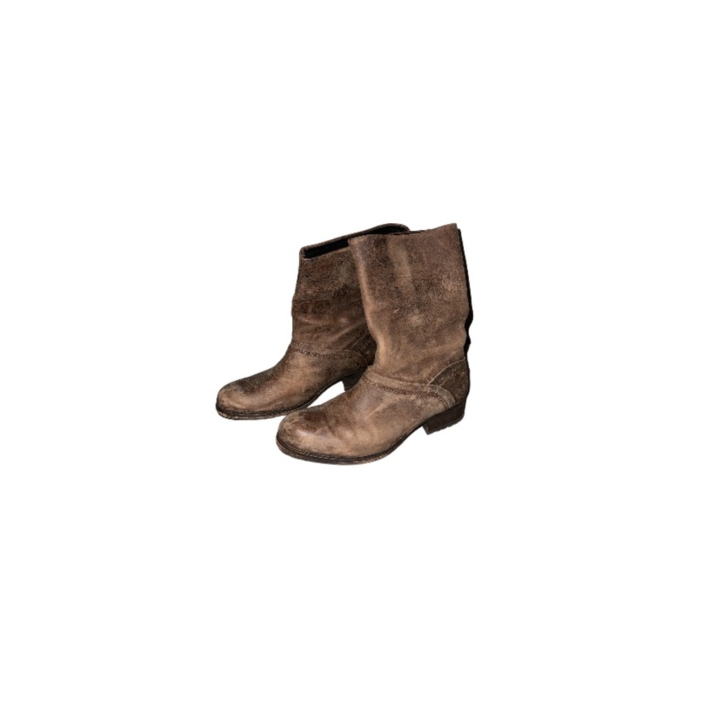 Gravity Pope Brown Distressed Leather Pull On Boots - Women’s Size 38